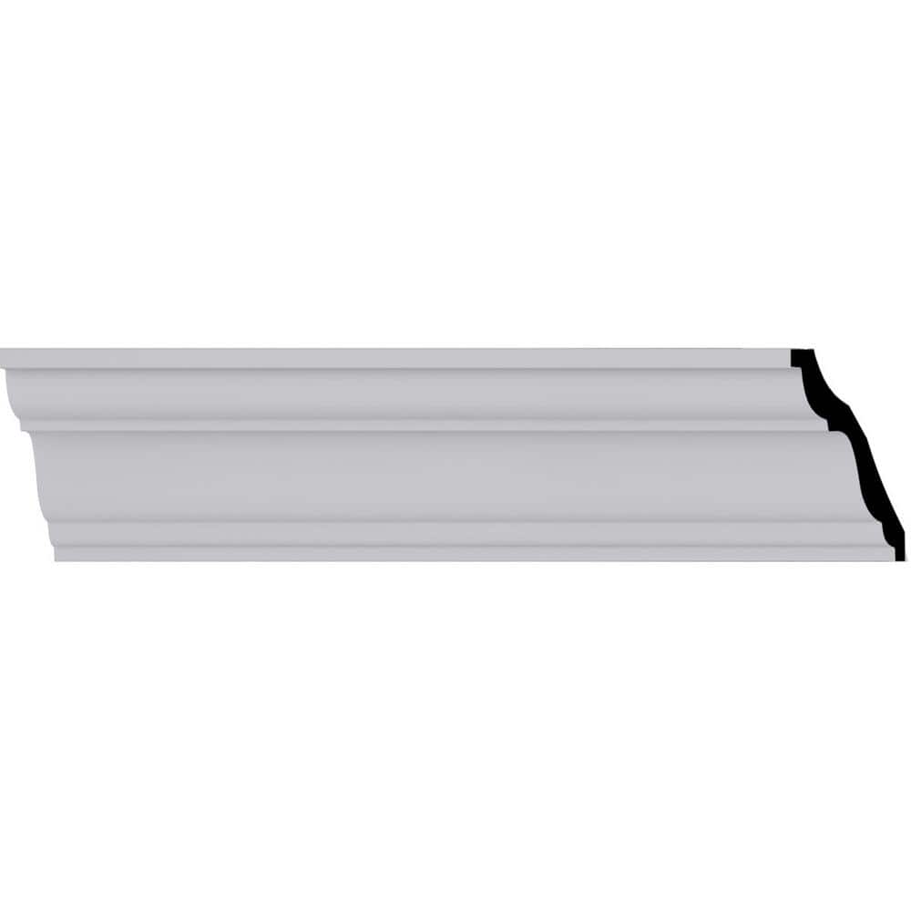 Queenstown Smooth White Polyurethane Crown Moulding