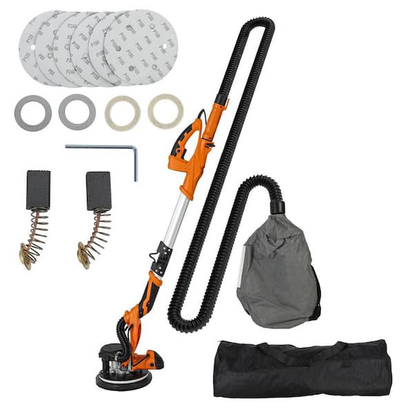 1/4 in. x 0.8 ft. x 5.8 ft.Electric Drywall Sander with Vacuum Dust Collection,LED Working Lights,Extendable Rod,Orange