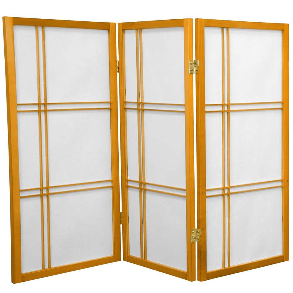 Honey 3-Panel Shoji Screen with Rice Paper