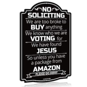 12 in. x 8 in. No Soliciting Sign - Do Not Ring The Bell