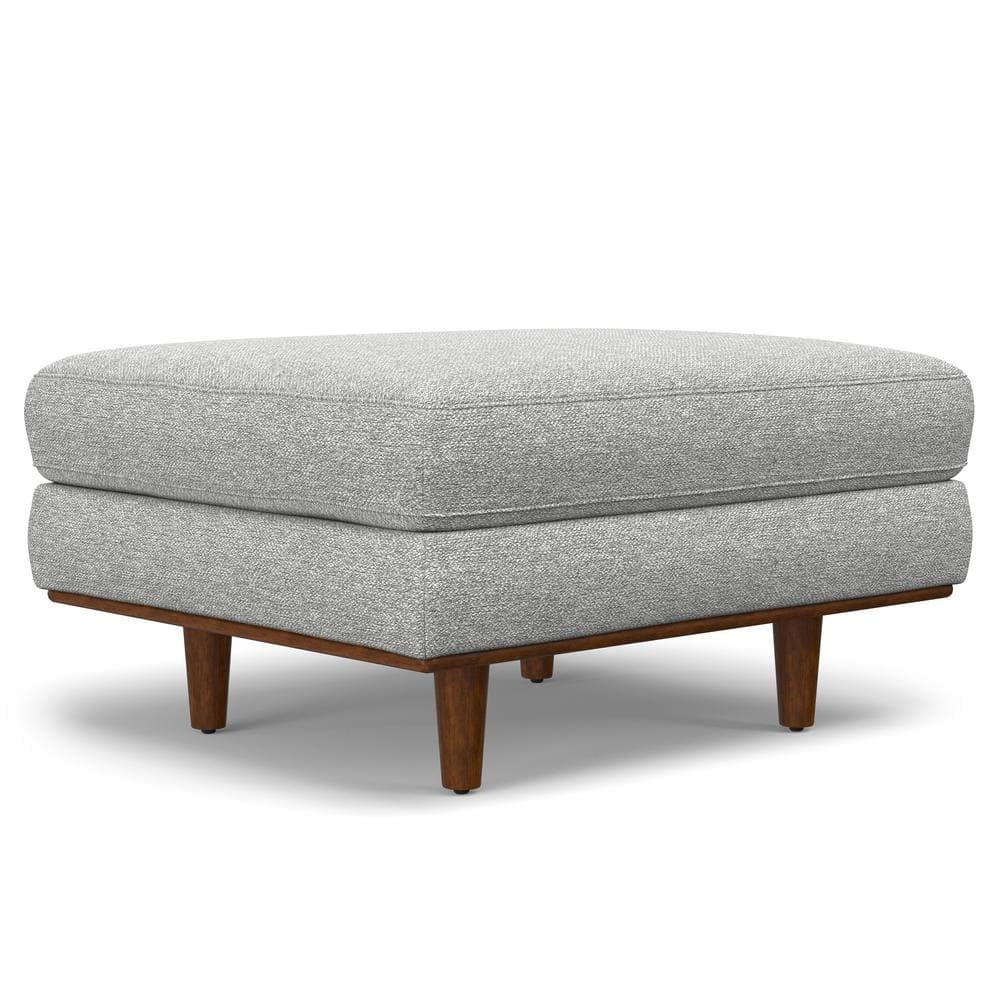 Simpli Home Morrison 33 in. Wide MidCentury Modern Mid Century Ottoman