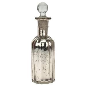 3 in. x 9.5 in. Antique Mercury Glass Bottle with Stopper