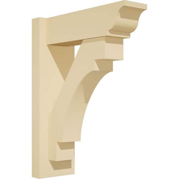 Ekena Millwork Merced 5 in. W x 18 in. H x 14 in. D Signature Urethane Polyurethane Outlooker with Traditional Ends