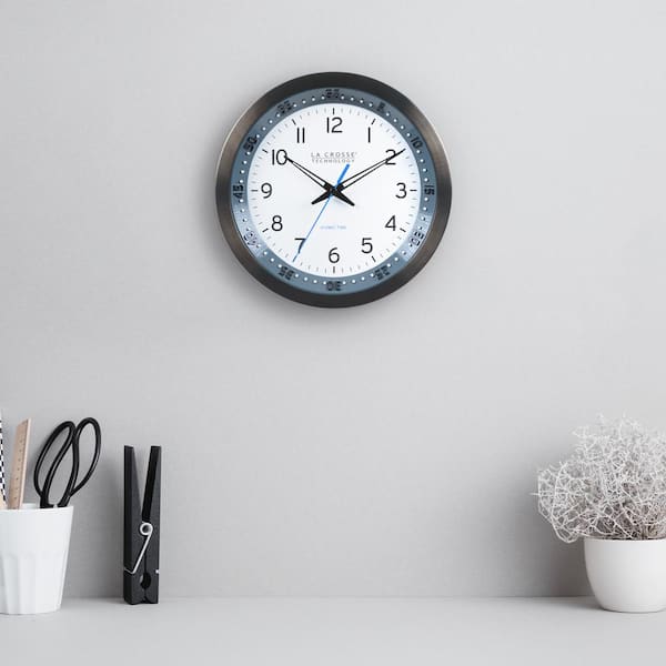 Time zone clocks. Modern wall round clock face, time zones day and