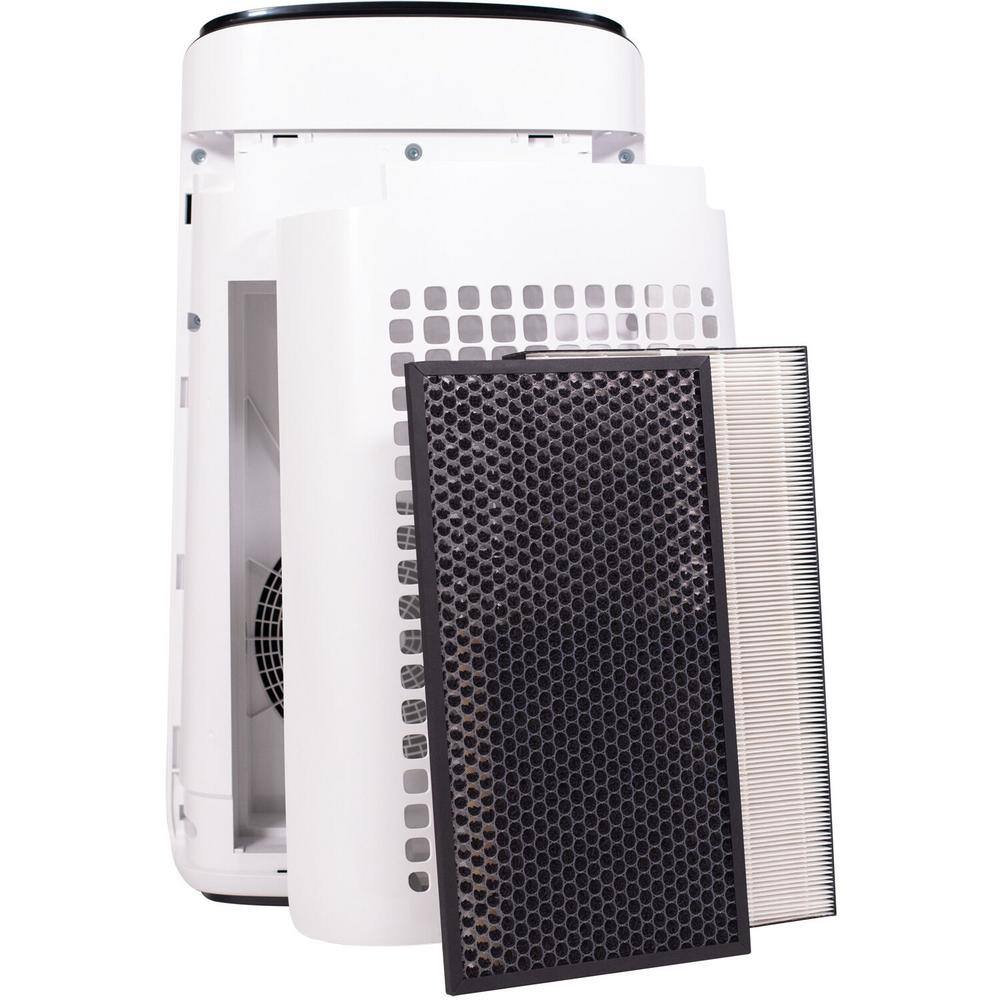 White Smart HEPA Air Purifier with Alexa Compatibility