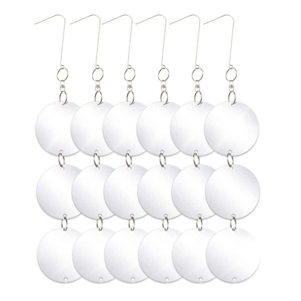 8.27 in. ft. 6.3 in. Double-Sided Reflective Bird Scare Discs Set 18-Pack for Outdoor Garden Yard Porch Decoration price history on PriceWatchPro