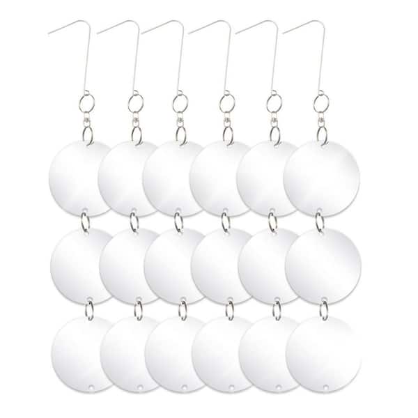 8.27 in. ft. 6.3 in. Double-Sided Reflective Bird Scare Discs Set 18-Pack for Outdoor Garden Yard Porch Decoration