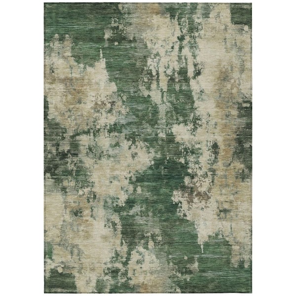 Chantille Machine Washable Indoor/Outdoor Abstract ACN2066 Fern 5 ft. x 7 ft. 6 in. Area Rug