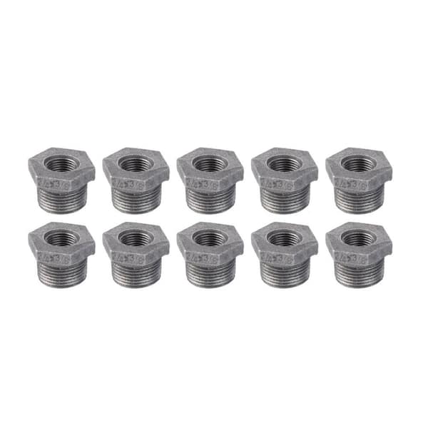 PIPE DECOR 3/4 in. x 3/8 in. Black Iron Bushing (10-Pack)