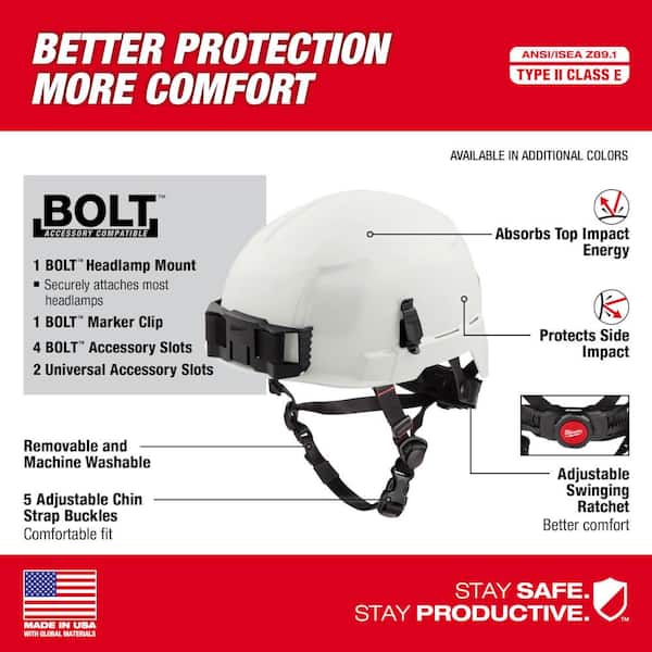 BOLT Green Type 2 Class E Non-Vented Safety Helmet (2-Pack)