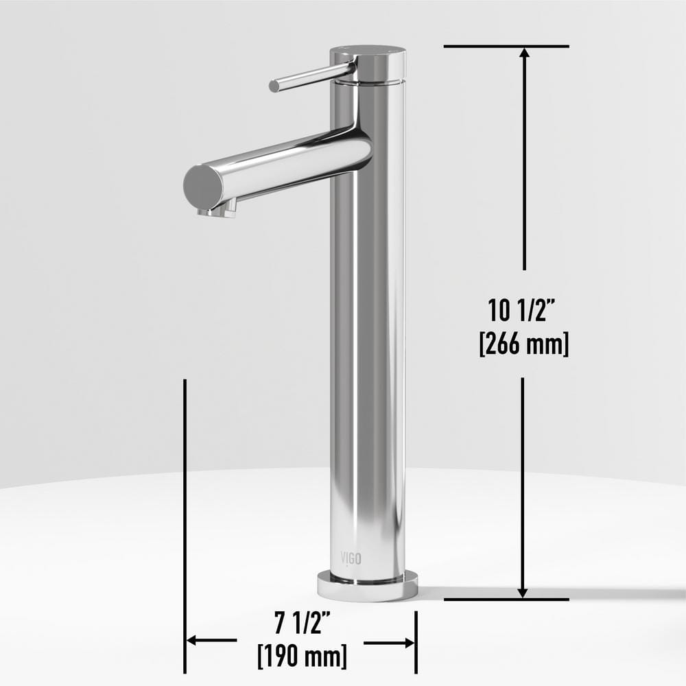 Jewel 11" Chrome Single Handle Vessel Bathroom Faucet