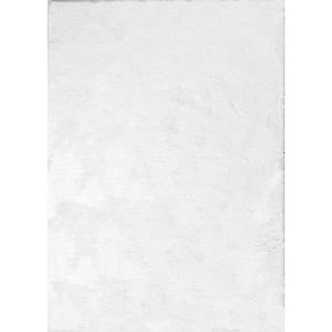 Andes White 8 ft. x 10 ft. (7'6" x 9'6") Geometric Contemporary Area Rug