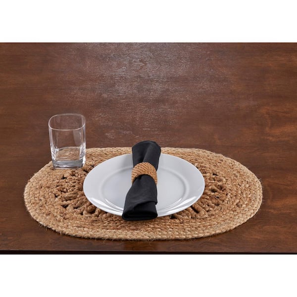 19 in. x 13 in. Brown Natural Jute Placemats ( Set of 4 ) 19 in. x 13 in. Brown Natural Jute Placemats ( Set of 4 )