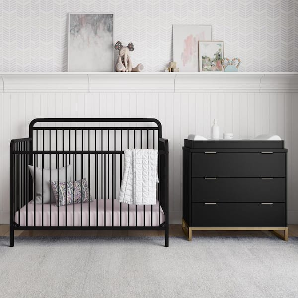 black changing table