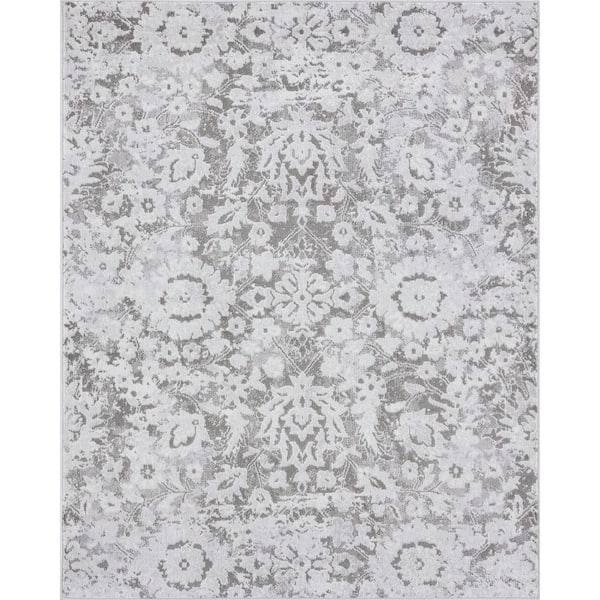 Tayse Rugs Nexus Floral Gray 4 ft. x 6 ft. Indoor Area Rug