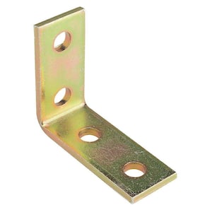 4-Hole 90 Degree Angle Strut Bracket - Gold Galvanized