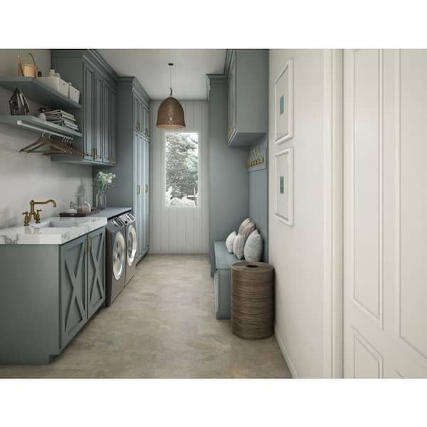 Stone Studio Piazza Stone Taupe 12-MIL x 12 in. W x 24 in. L Waterproof Click Lock Vinyl Tile Flooring (23.26 sf./ctn.)