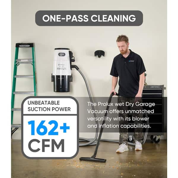 Prolux Professional Shop Wall Mounted Bagless Corded HEPA Multisurface White Wet/Dry Garage Canister Vacuum prolux_garage - The Home Depot Prolux Professional Shop Wall Mounted Bagless Corded HEPA Multisurface White Wet/Dry Garage Canister Vacuum prolux_garage - The Home Depot