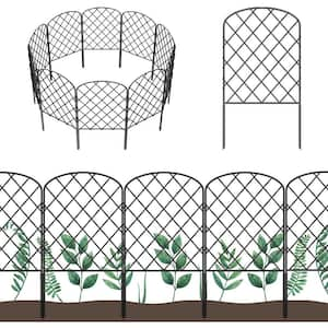 Decorative Garden Fence, Total 10 ft. L x 24 in. H Barrier Border, Rustproof Metal Wire Edging Fencing Panel 10-Pack