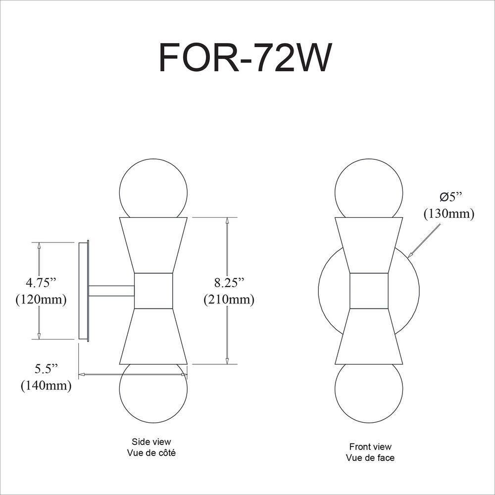 Modern Matte Black Dimmable Ambient Wall Sconce