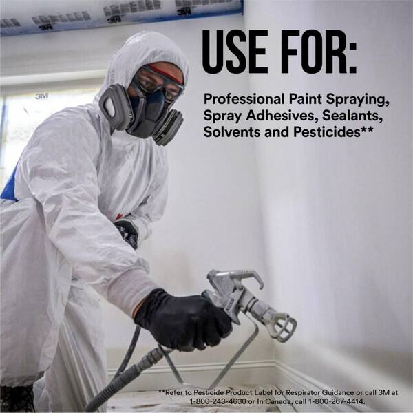 3M Paint Project Quick Latch Reusable Respirator, Size Large