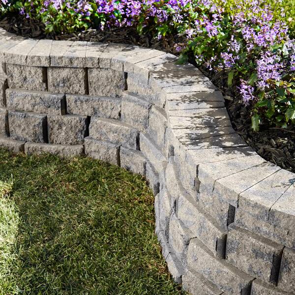 Pavestone Rockwall 2 in. H x 4.29 in. W x 9 in. D Marine Concrete