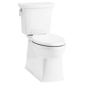 Corbelle 12 in. Rough In 2-Piece 1.28 GPF Single Flush Elongated Toilet in White Seat Not Included