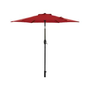 7.5 ft. Red Outdoor Patio Umbrella Flip Market Umbrella with Crank.