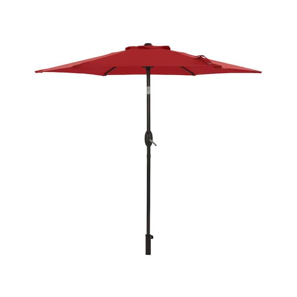 Unbranded 7.5 ft. Outdoor Patio Umbrella in Red Flip Market Umbrella with Crank