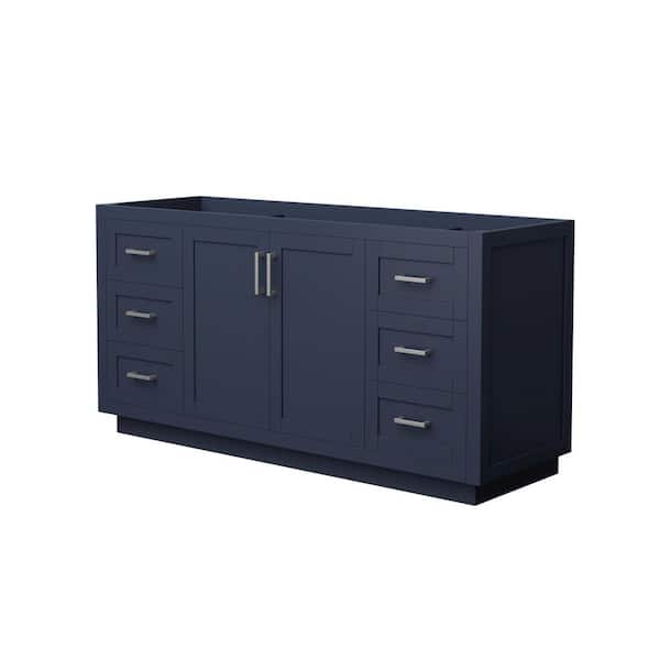 Wyndham Collection Miranda 65.25 in. W x 21.75 in. D x 33 in. H Single Bath Vanity Cabinet without Top in Dark Blue