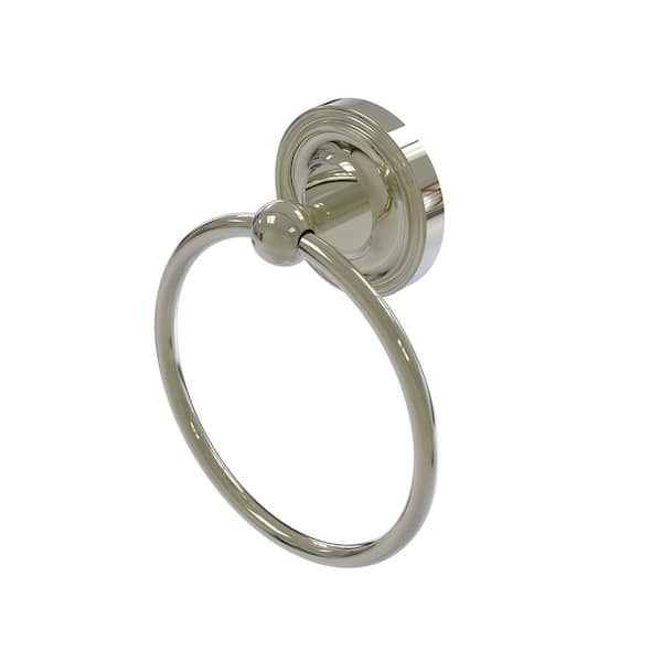 Allied Brass Regal Collection Wall Mounted Towel Ring in Polished Nickel