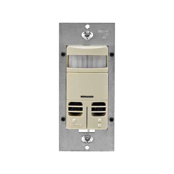 Leviton Decora Dual-Relay Multi-Technology Occupancy Sensor No Neutral, Ivory