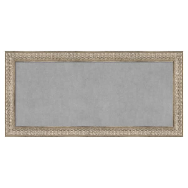 Amanti Art Trellis Silver 54 in. x 26 in Framed Magnetic Board