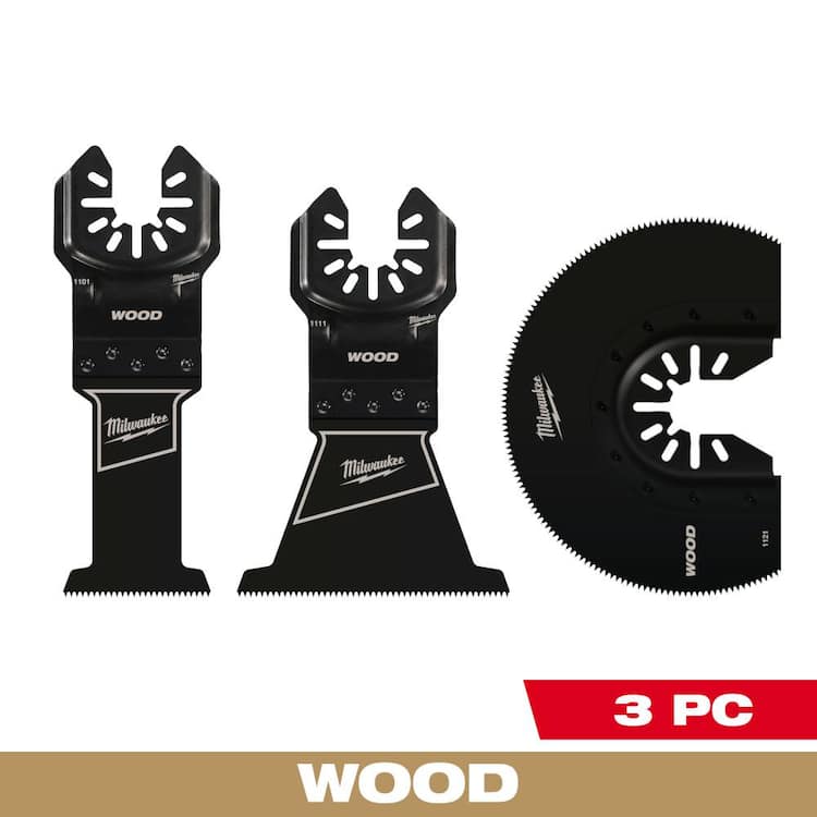 Milwaukee Multi-Tool Oscillating Wood Cutting Blade Kit (3-Piece)