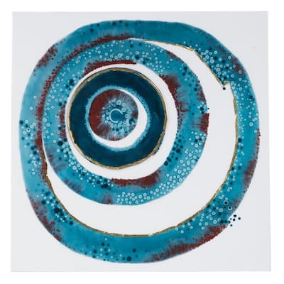 23 in. x 23 in. Square Abstract Whirlpool Wall Art