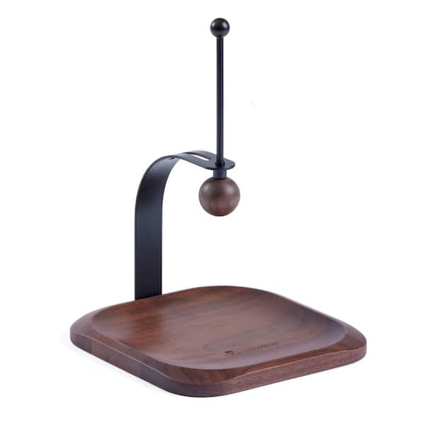 Tabletop Mount Black Walnut Finish Napkin Holder Solid Wood Organizer for 5-7 Inch Napkins Home Restaurant Decor