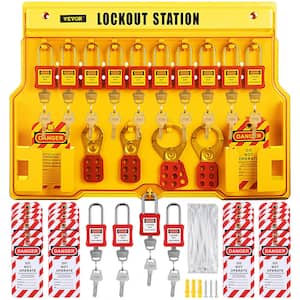 Lockout Tagout Station 58 Pcs Electrical  Safety Lock Set Lockout Tagout Kits for Industrial, Electric Power, Machinery