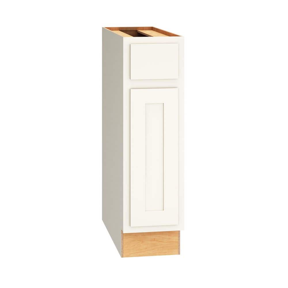 QuickShip Cottage 9 in. W x 24 in. D x 34.5 in. H Assembled Plywood Shaker Base Kitchen Cabinet in White Partial Overlay price history on PriceWatchPro