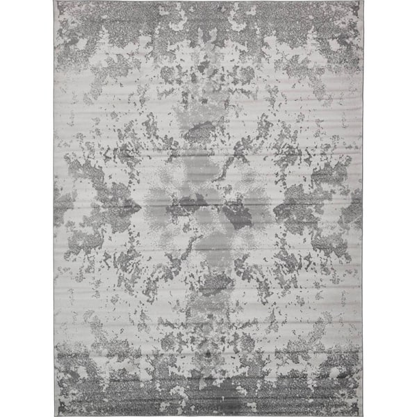 Unique Loom Metro Glaze Light Gray 9' 0 x 12' 0 Area Rug