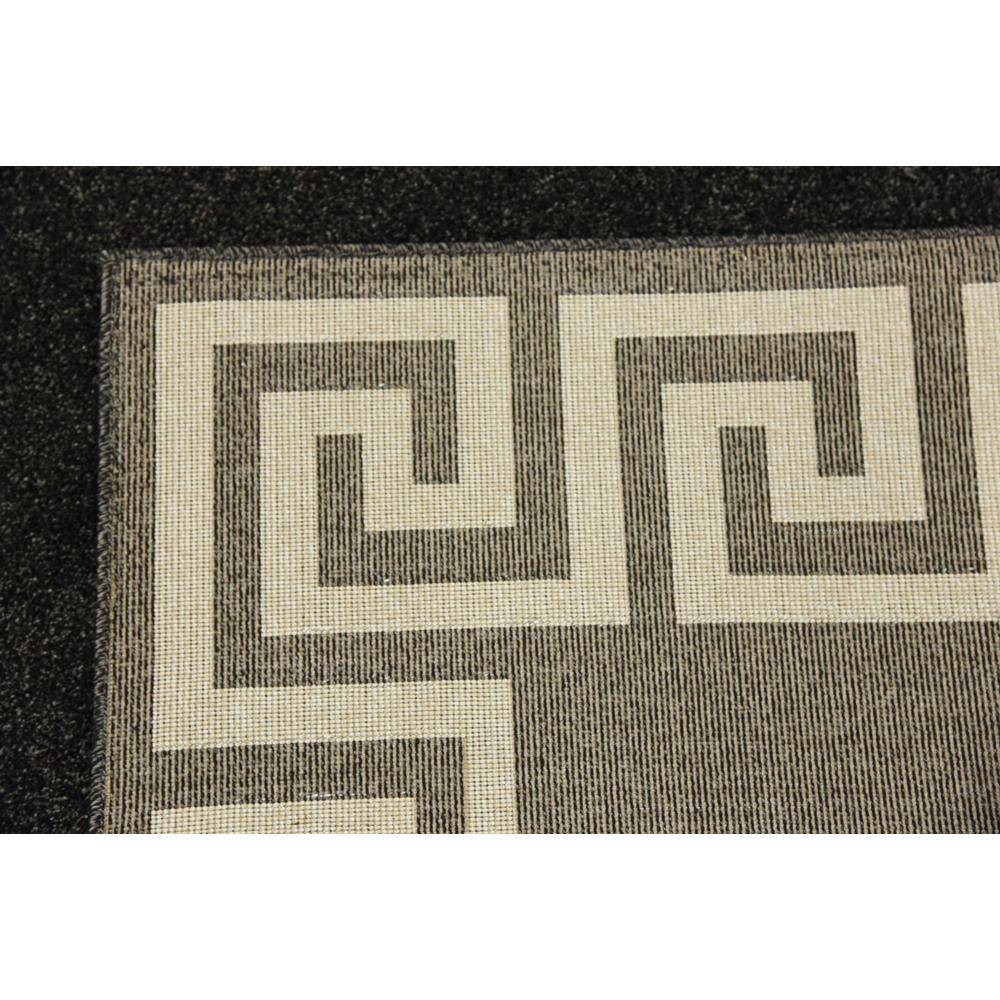 Charcoal Geometric Easy-Care Synthetic Rectangular Rug, 5' x 8'