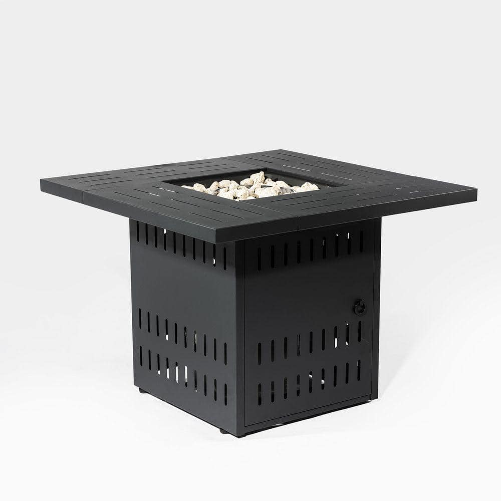 34 in. Metal Outdoor Propane Gas Fire Pit Table