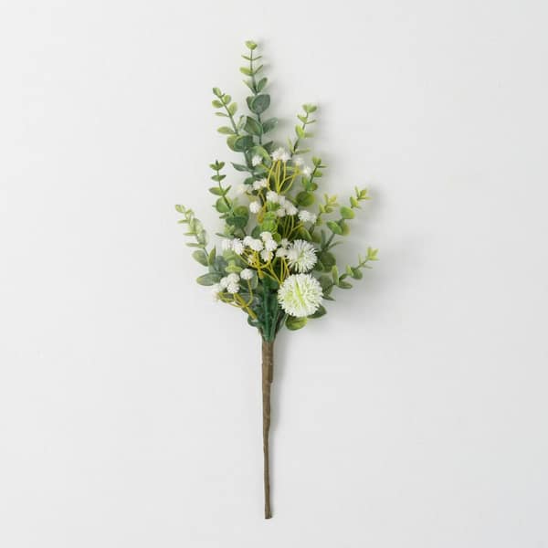 SULLIVANS 19" Romantic Eucalyptus Pick; White