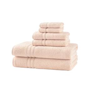 Turkish Cotton Ultra Soft Whipped Apricot 6-Piece Bath Sheet Towel Set