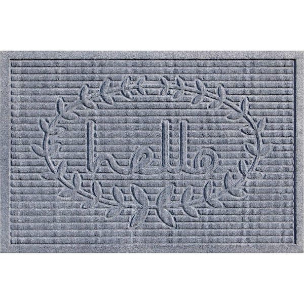 Gray 36 in. x 24 in. Polypropylene Outdoor Door Mat