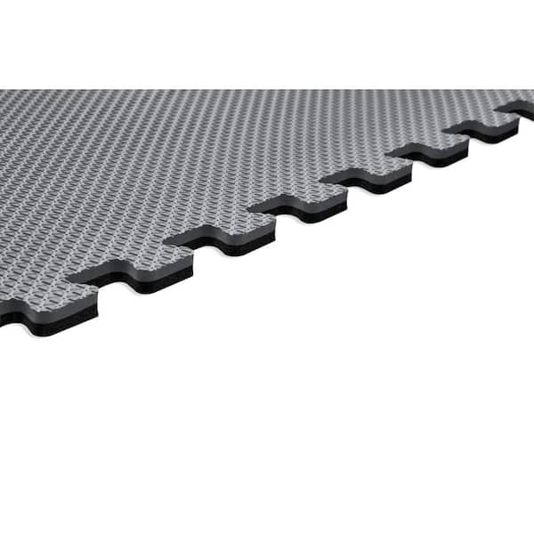 Norsk Gray/Black 24 in. x 24 in. EVA Foam Truly Reversible