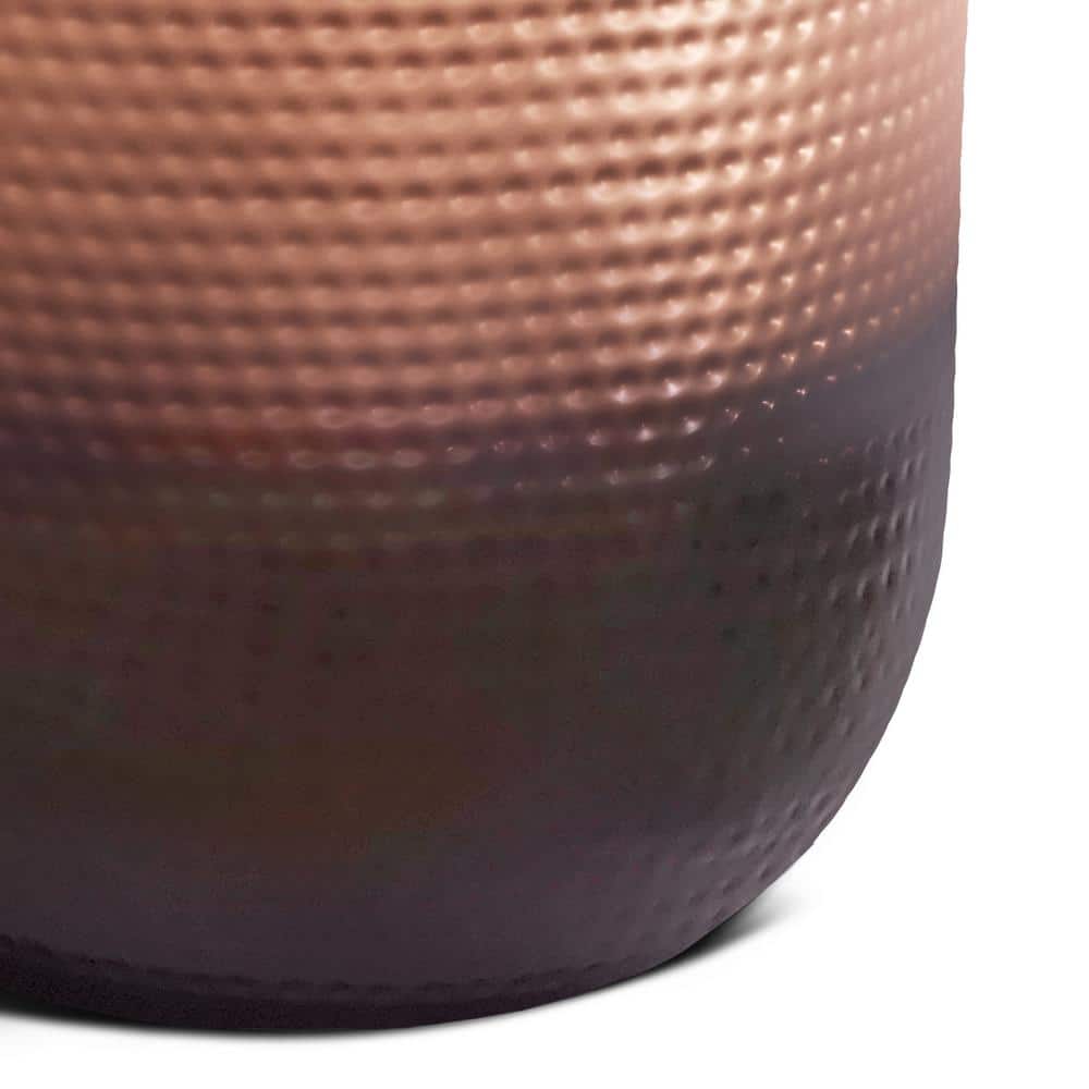 Nova 19" Copper Ombre Round Metal Side Table