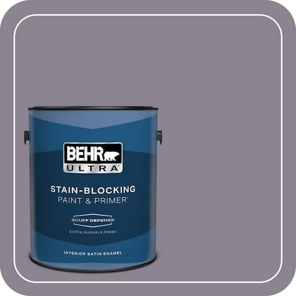 BEHR ULTRA 1 gal. #670F-5 Gothic Amethyst Extra Durable Satin Enamel Interior Paint & Primer
