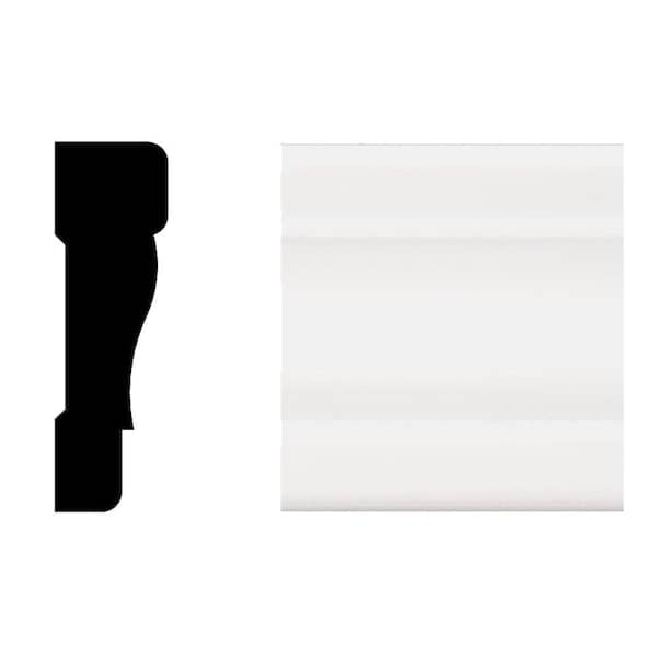 Royal Building Products 2355 11/16 in. x  2 1/4 in. x  96 in. Colonial Primed PVC Casing (1-Piece − 8 Total Linear Feet)