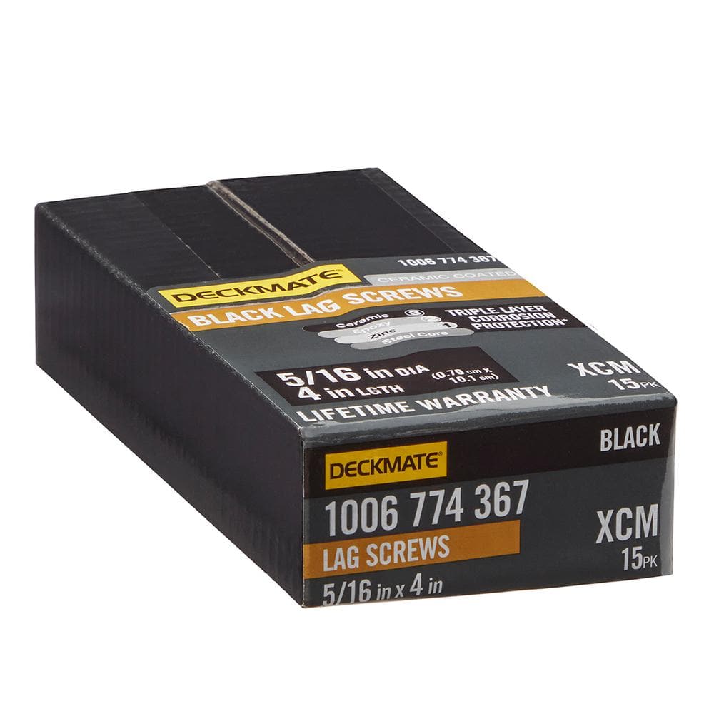 5/16 in. x 4 in. Black Exterior Hex Head Lag Screw (15-Pack) price history on PriceWatchPro