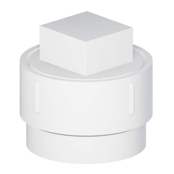 3 in. White Rigid PVC DWV Cleanout Adapter with C.O. Plug, Slip x Female Pipe Thread Drain, Waste & Vent Systems (25-Pk)
